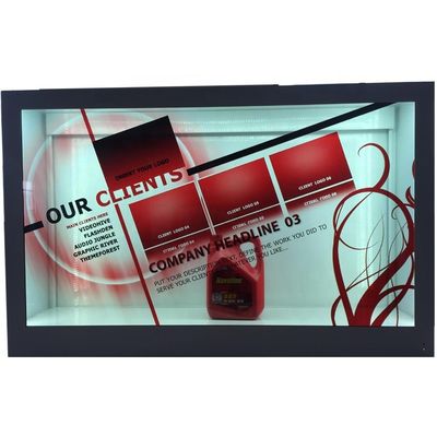 جعبه نمایشگر شفاف ویترین تبلیغاتی 4K LCD 65 &quot;