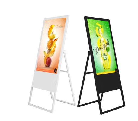 کیوسک صفحه نمایش لمسی ایستاده تبلیغاتی LCD دیجیتال قابل حمل 50 اینچ