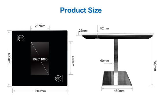 21.5 اینچ ضد آب تعاملی صفحه نمایش علامت دیجیتال شارژ بی سیم