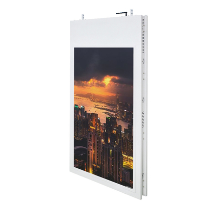 55 &quot;نمایشگرهای دیجیتال تجاری دو طرفه آویزان دارای روشنایی فوق العاده بالا برای نمایش پنجره ها
